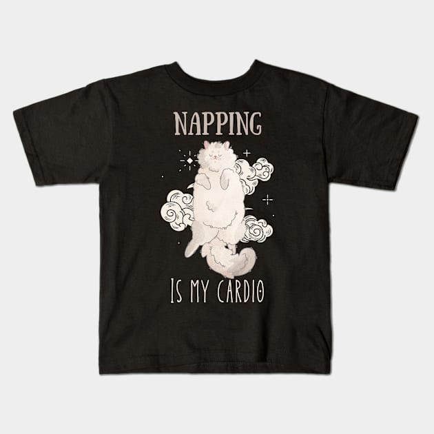 Napping is my cardio - Persian Cat - Gifts for cat lovers Kids T-Shirt by Feline Emporium